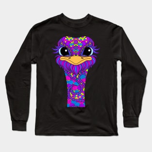 Colorful Ostrich Long Sleeve T-Shirt